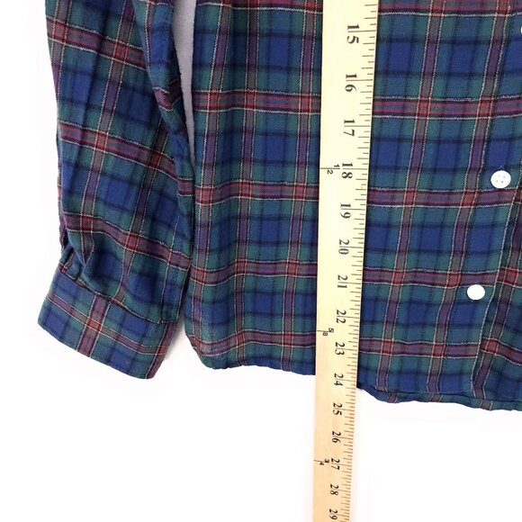 Trovata Birds of Paradis Plaid Flannel Button Front Long Sleeve Shirt Size XS - Picture 6 of 11